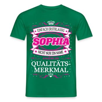 Qualitätsmerkmal Sophia einfach Erstklassig - Männer T-Shirt - Kelly Green - Vorne - AI Model Male 178 dark (178cm)