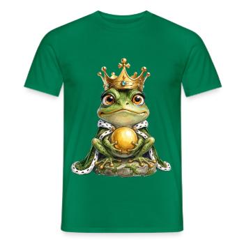 Prince Grenouille majestueux avec la Boule d’Or - T-shirt homme - vert - Devant - AI Model Male 178 dark (178cm)