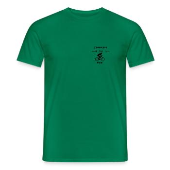 J 'peux pas j 'ai vélo - T-shirt homme - vert - Devant - AI Model Male 178 dark (178cm)