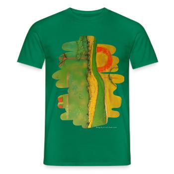 Échapper - T-shirt homme - vert - Devant - AI Model Male 178 dark (178cm)