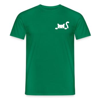 T-shirt Chat in pocket - Chat in pocket - Men's T-Shirt - kelly green - Front - AI Model Male 178 dark (178cm)