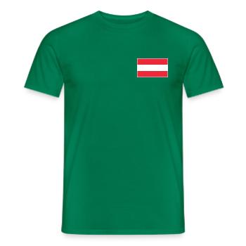 Austria Flag Classic Frame - Männer T-Shirt - Kelly Green - Vorne - AI Model Male 178 dark (178cm)
