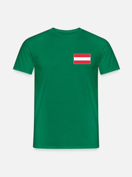 Austria Flag Classic Frame - Männer T-Shirt - Kelly Green