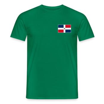 Dominican Republic Flag Classic Frame - Männer T-Shirt - Kelly Green - Vorne - AI Model Male 178 dark (178cm)