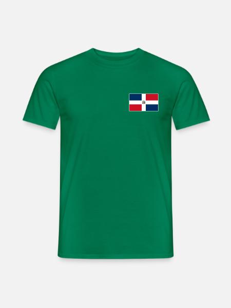 Dominican Republic Flag Classic Frame - Männer T-Shirt - Kelly Green