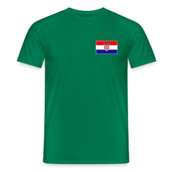 Croatia Flag Classic Frame - Männer T-Shirt - Kelly Green - Vorne - AI Model Male 178 dark (178cm)