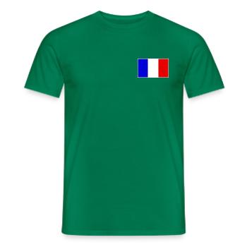 France Flag Classic Frame - Männer T-Shirt - Kelly Green - Vorne - AI Model Male 178 dark (178cm)