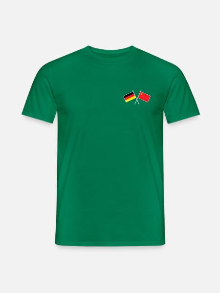 Germany x China Friendship Flags - Männer T-Shirt - Kelly Green
