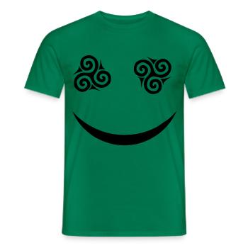 triskel smile triskel brittany eye - Men's T-Shirt - kelly green - Front - AI Model Male 178 dark (178cm)
