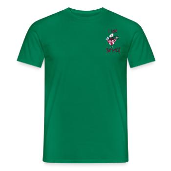 Noeud papillon avec maillot de bain en vacances - T-shirt homme - vert - Devant - AI Model Male 178 dark (178cm)