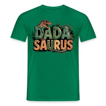 Dinosaure Papa Saurus Cadeau Papa - T-shirt homme - vert - Devant - AI Model Male 178 dark (178cm)