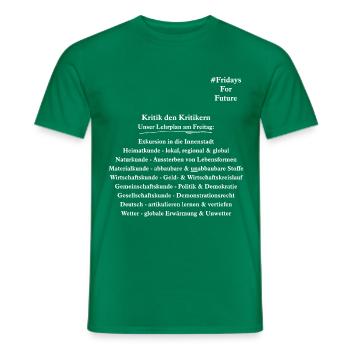 Satire Kritik der Kritiker weiß - Männer T-Shirt - Kelly Green - Vorne - AI Model Male 178 dark (178cm)