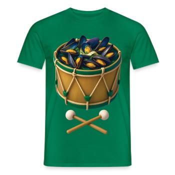 MOULES BATTANTES - Bellegique - T-shirt homme - vert - Devant - AI Model Male 178 dark (178cm)