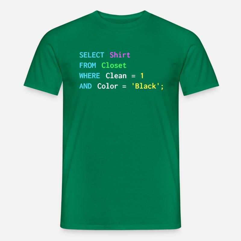 Lustiges SQL-Design für SQL-Programmierer, DBA, - Männer T-Shirt - Kelly Green