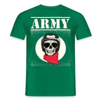 Army Rocker Totenkopf - Männer T-Shirt - Kelly Green - Vorne - AI Model Male 178 dark (178cm)