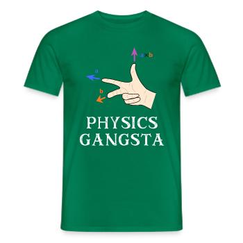 Lustige Physik Distressed Physics Gangsta Männer - Männer T-Shirt - Kelly Green - Vorne - AI Model Male 178 dark (178cm)