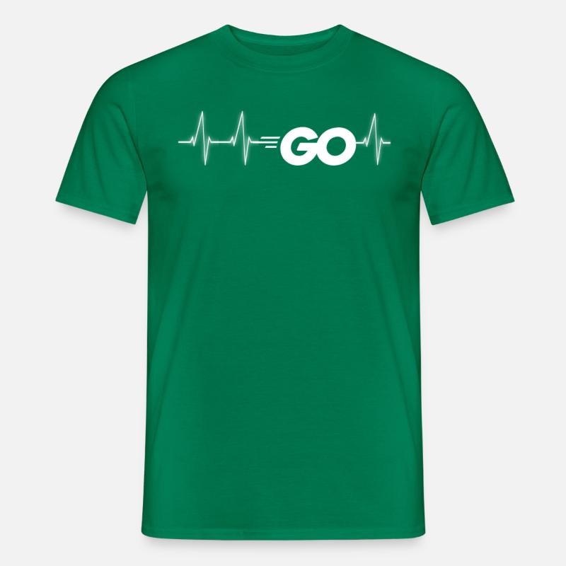 Go-Programmiersprache mit Go-Logo im Handumdrehen - Männer T-Shirt - Kelly Green