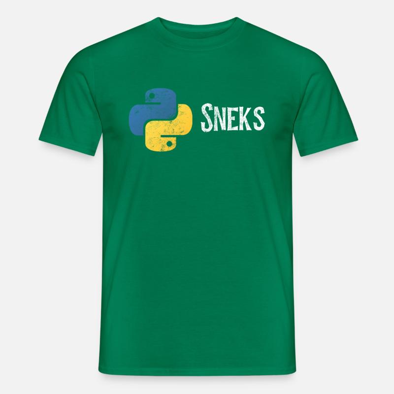 Programmation drôle de programmeur Python en détresse - T-shirt homme - vert