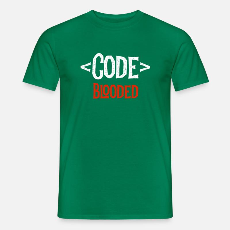 Developer Shirt - Code Blooded - Coding Coder - Men's T-Shirt - kelly green