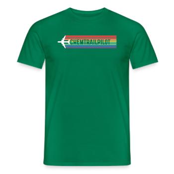 Chemtrailpilot Verschwörung Piloten LGBTQ Shirt - Männer T-Shirt - Kelly Green - Vorne - AI Model Male 178 dark (178cm)