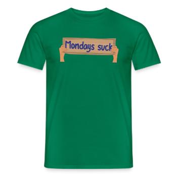 Les nerfs de l’assemblée lundi sucent la chemise de travail - T-shirt homme - vert - Devant - AI Model Male 178 dark (178cm)