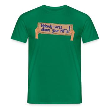 Personne ne se soucie de votre chemise sceptique nft crypto - T-shirt homme - vert - Devant - AI Model Male 178 dark (178cm)