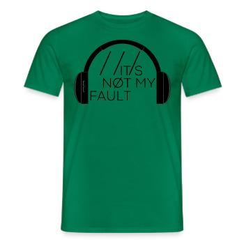 Es ist nicht meine Schuld Kopfhörer - Männer T-Shirt - Kelly Green - Vorne - AI Model Male 178 dark (178cm)