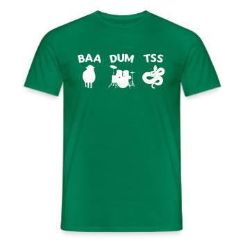 Drôle de jeu de mots Baa Dum Tss Shirt - T-shirt homme - vert - Devant - AI Model Male 178 dark (178cm)