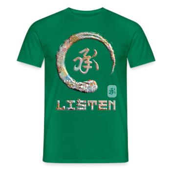 Anhören Japanisches Kanji-Wortsymbol Enso Circle 16 - Männer T-Shirt - Kelly Green - Vorne - AI Model Male 178 dark (178cm)