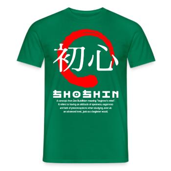 Shoshin bedeutet japanisches Kanji-Wortzeichen - Männer T-Shirt - Kelly Green - Vorne - AI Model Male 178 dark (178cm)