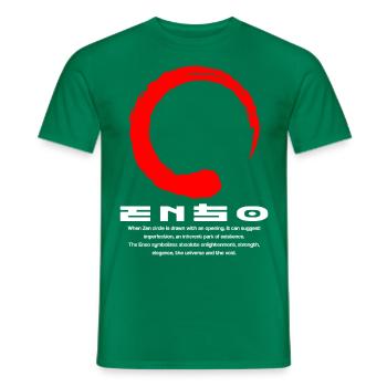 Enso bedeutet japanisches Kanji-Wortzeichen - Männer T-Shirt - Kelly Green - Vorne - AI Model Male 178 dark (178cm)