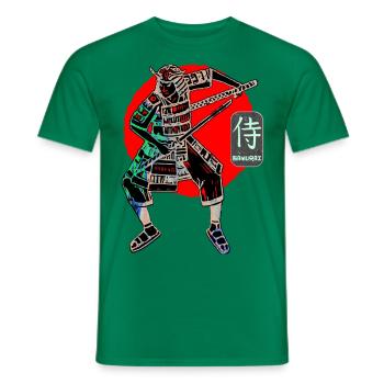 Sabre Guerrier Samouraï Art Japonais Victoire Kanji - T-shirt homme - vert - Devant - AI Model Male 178 dark (178cm)