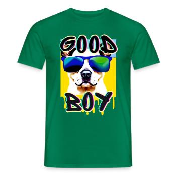 Good Boy Série 1 - T-shirt homme - vert - Devant - AI Model Male 178 dark (178cm)