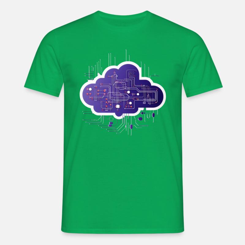 Cloud-Computing-Computerelektronik-Schaltung - Männer T-Shirt - Kelly Green