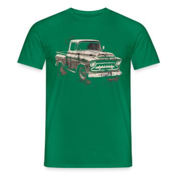 LKW Vintage Old Classic School Amerikanischer Pickup - Männer T-Shirt - Kelly Green - Vorne - AI Model Male 178 dark (178cm)