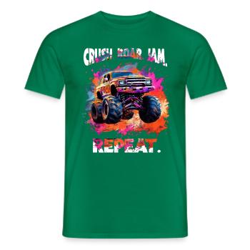 Truck Big Retro Race Dad Trucker Lover Jam Vintage - Men's T-Shirt - kelly green - Front - AI Model Male 178 dark (178cm)