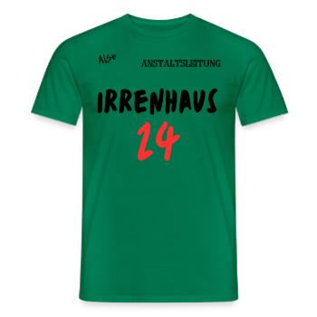 Irrenhaus 24. - Männer T-Shirt - Kelly Green - Vorne - AI Model Male 178 dark (178cm)