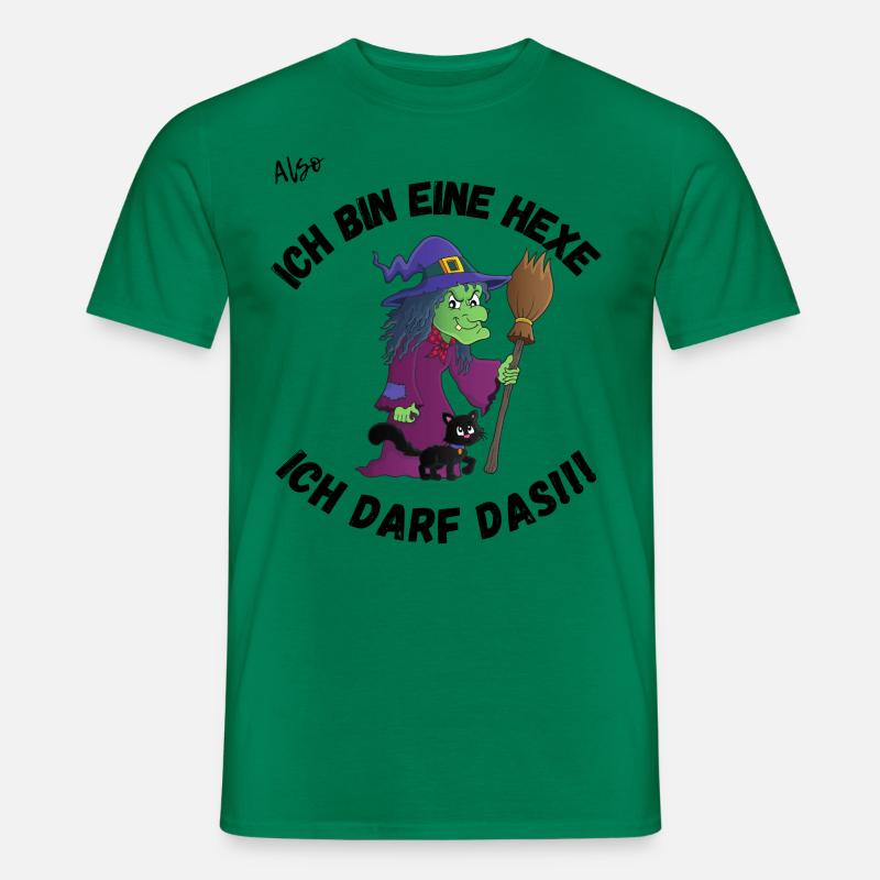 Ich bin eine Hexe ich darf das! - Männer T-Shirt - Kelly Green