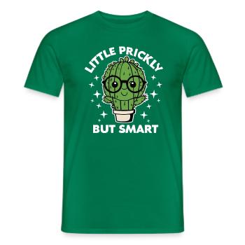 Cute Cactus Little Prickly But Smart - Men's T-Shirt - kelly green - Front - AI Model Male 178 dark (178cm)