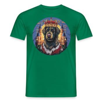 Large Münsterland dog with crown and lock - Men's T-Shirt - kelly green - Front - AI Model Male 178 dark (178cm)