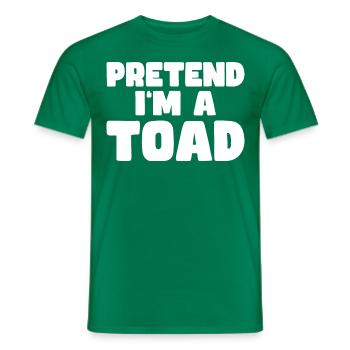 Faites semblant d’être un crapaud - Costume drôle d’Halloween - T-shirt homme - vert - Devant - AI Model Male 178 dark (178cm)