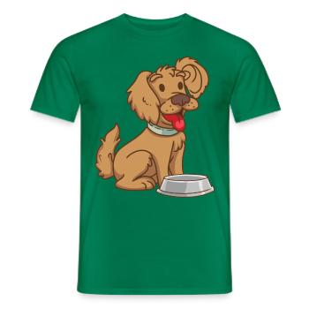 Chien enfants bébé animaux animaux animaux chiens - T-shirt homme - vert - Devant - AI Model Male 178 dark (178cm)