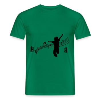 La musique - T-shirt homme - vert - Devant - AI Model Male 178 dark (178cm)