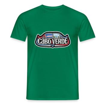 Cabo Verde Flagge Reise Souvenir Aufkleber Abzeichen Logo - Männer T-Shirt - Kelly Green - Vorne - AI Model Male 178 dark (178cm)