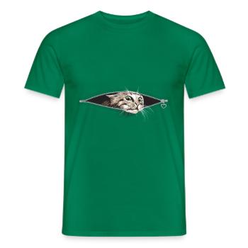 Chat Chats - T-shirt homme - vert - Devant - AI Model Male 178 dark (178cm)