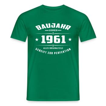 Baujahr - 1961 - Männer T-Shirt - Kelly Green - Vorne - AI Model Male 178 dark (178cm)