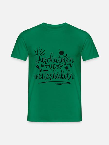 Häkeln Häkelt Shirt Liebe Wolle Garn Geschenk - Männer T-Shirt - Kelly Green