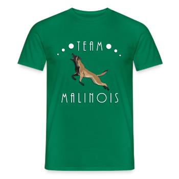 Team Malinois - Men's T-Shirt - kelly green - Front - AI Model Male 178 dark (178cm)