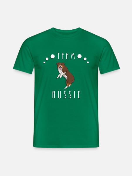 Team Aussie - Red Tri (Bobtail) - Männer T-Shirt - Kelly Green