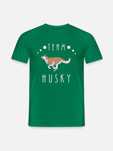 Team Husky - Red and White - Männer T-Shirt - Kelly Green